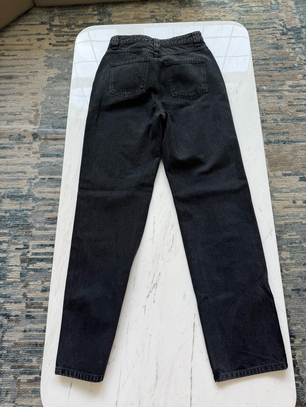 KHAITE Black Women's Straight-Leg Jeans
